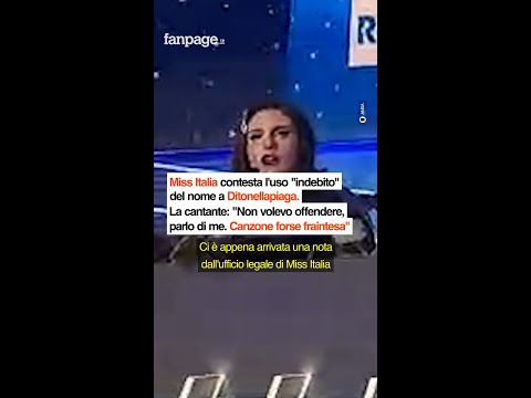 Miss Italia contesta uso indebito del nome a Ditonellapiaga. La cantante: “Canzone forse fraintesa”