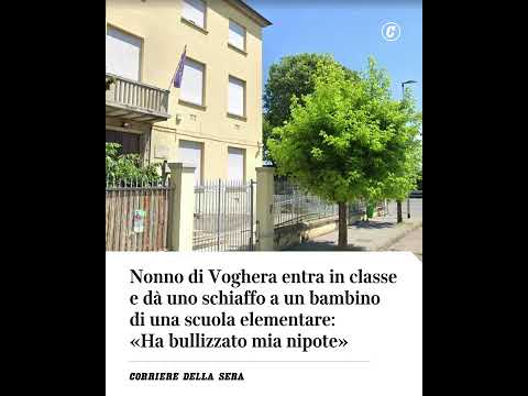 Nonno di Voghera entra in classe e dà uno schiaffo a un bambino: «Ha bullizzato mia nipote» #shorts