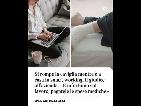 Si rompe la caviglia mentre è a casa in smartworking, il giudice: «È infortunio sul lavoro» #shorts