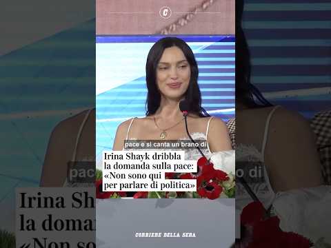 Irina Shayk dribbla la domanda sulla pace: «Non sono qui per parlare di politica» #shorts #news
