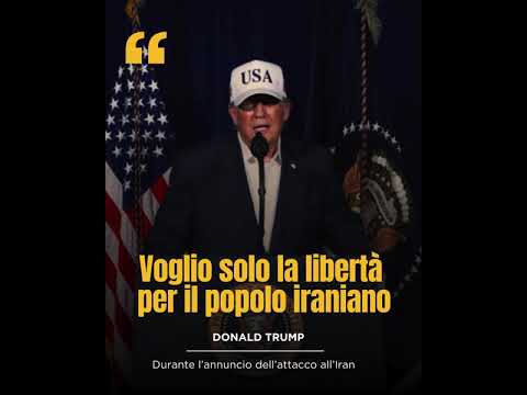 Donald Trump: “Voglio solo la libertà per il popolo iraniano”