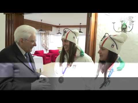 Mattarella incontra Voetter e Oberhofer, selfie con le azzurre dello slittino