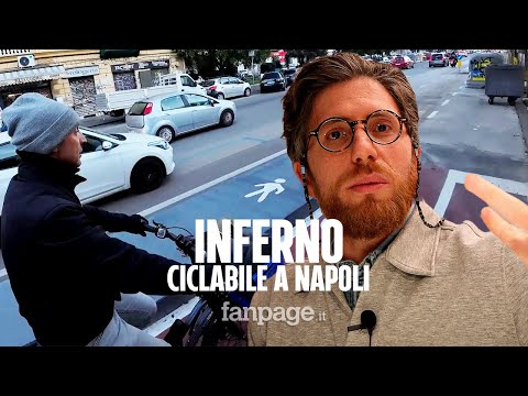 Viaggio nel disastro delle piste ciclabili di Napoli con una gopro sulla testa: il test su strada