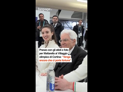 Pranzo con gli atleti per Mattarella al Villaggio olimpico: “Venga ancora che ci porta fortuna”