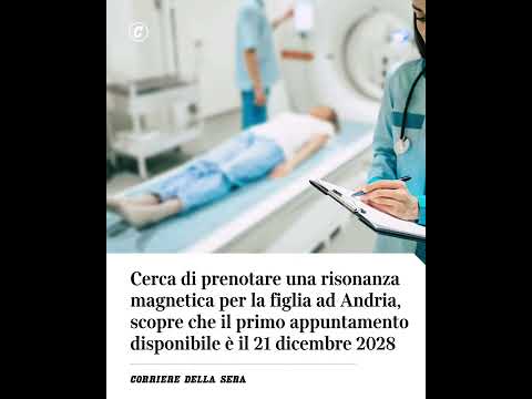 Cerca di prenotare una risonanza magnetica, primo appuntamento disponibile è il 21 dicembre 2028