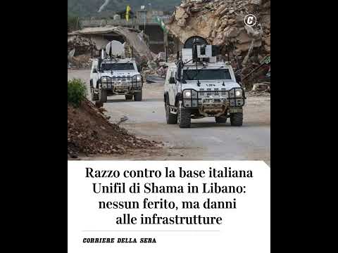 Razzo contro la base italiana Unifil in Libano: nessun ferito, ma danni alle infrastrutture #shorts