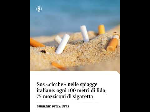 SOS cicche nelle spiagge italiane: ogni 100 metri di lido, 77 mozziconi di sigaretta #shorts