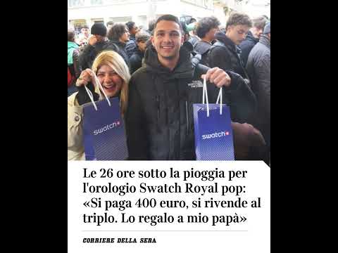 26 ore sotto la pioggia per l’orologio Swatch Royal pop: “Si paga 400 euro, si rivende al triplo”