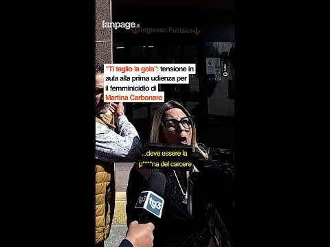 “Ti taglio la gola”: tensione in aula alla prima udienza per il femminicidio di Martina Carbonaro