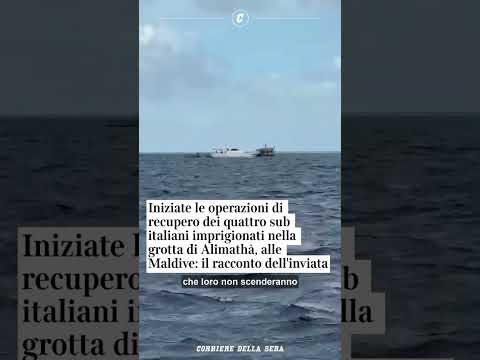 Iniziate le operazioni di recupero dei quattro sub italiani imprigionati nella grotta alle Maldive