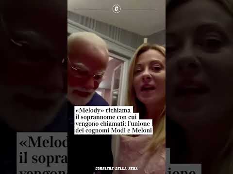 Modi regala a Meloni le caramelle “Melody”: il video postato dalla premier