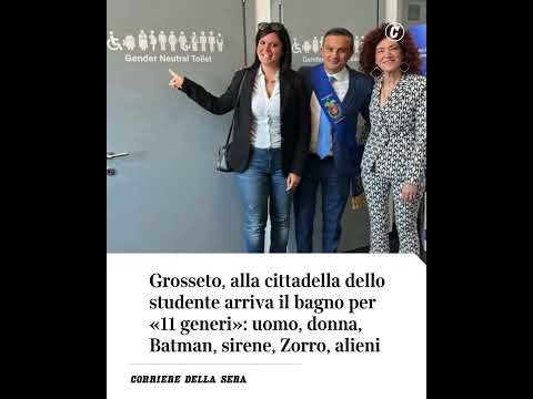 Grosseto, allo studentato il bagno per “11 generi”: uomo, donna, Batman, sirene, Zorro, alieni