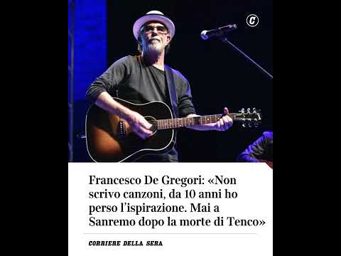 Francesco De Gregori: “Non scrivo canzoni, da 10 anni ho perso l’ispirazione”