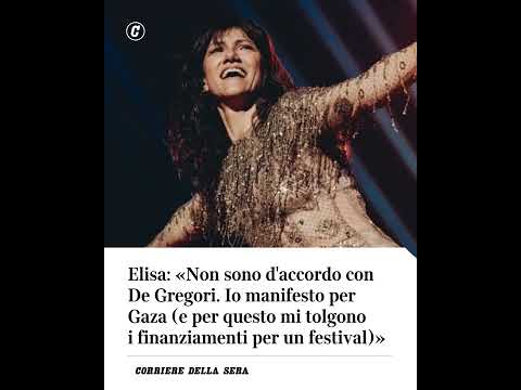 Elisa: “Manifesto per Gaza, e per questo mi tolgono i finanziamenti per un festival”