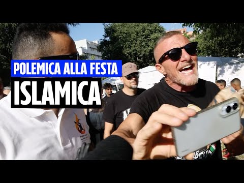 Lo show di Carabella alla festa islamica a Roma: insulta e offende i partecipanti, loro lo accolgono