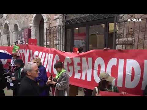 Presidio e corteo contro il padiglione di Israele alla Biennale di Venezia