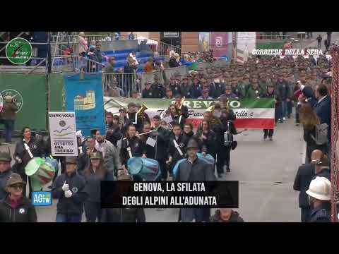 Genova, la sfilata degli alpini all’adunata