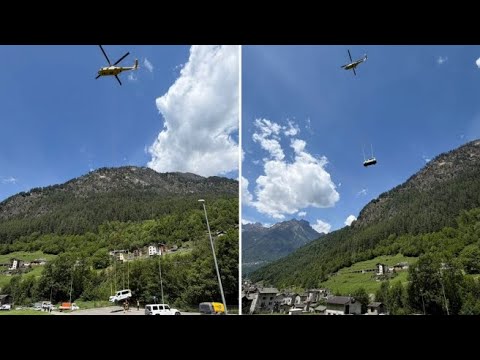Valmalenco, la strada è franata ma l’estate è salva: i pulmini-navetta trasportati in quota con l…