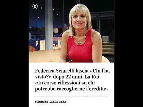 Federica Sciarelli lascia “Chi l’ha visto” dopo 22 anni