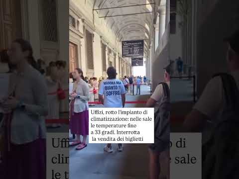 Uffizi, rotto l’impianto di climatizzazione: nelle sale temperature fino a 33 gradi