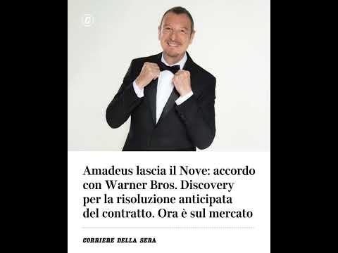 Amadeus lascia il Nove: risoluzione anticipata del contratto. Ora è sul mercato