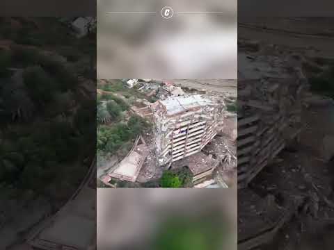 La devastazione del terremoto in Venezuela nel video ripreso dall’elicottero