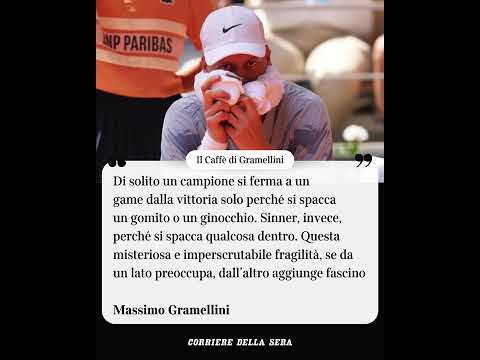 Massimo Gramellini su Sinner: “La sua misteriosa e imperscrutabile fragilità aggiunge fascino”