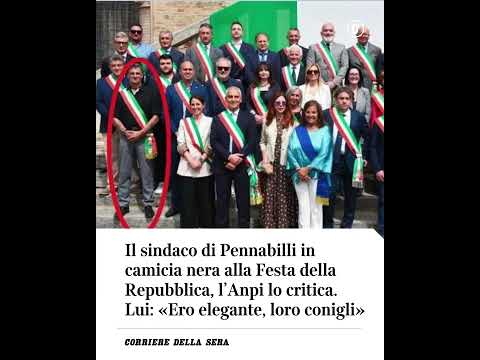 Il sindaco di Pennabilli in camicia nera alla Festa della Repubblica: “Ero elegante”