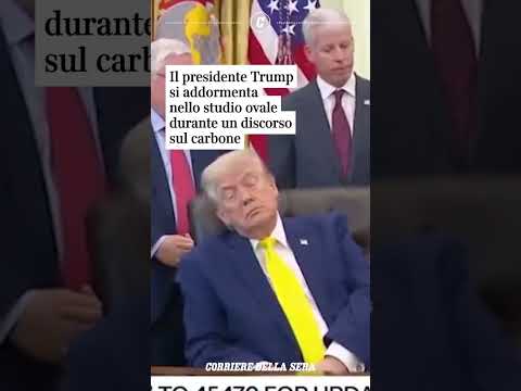 Trump si addormenta nello studio ovale durante un discorso sul carbone
