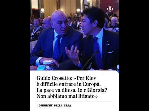 Crosetto: “Per Kiev è difficile entrare in Europa. Io e Giorgia non abbiamo mai litigato”