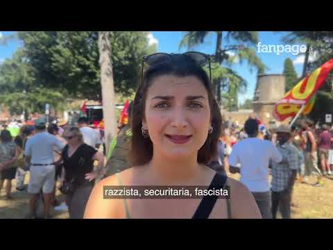 Roma, in migliaia ai cortei contro la remigrazione: incendiati ruspa e carro armato davanti al Mit
