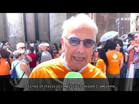 Ddl caccia, Lav in presidio davanti al Pantheon