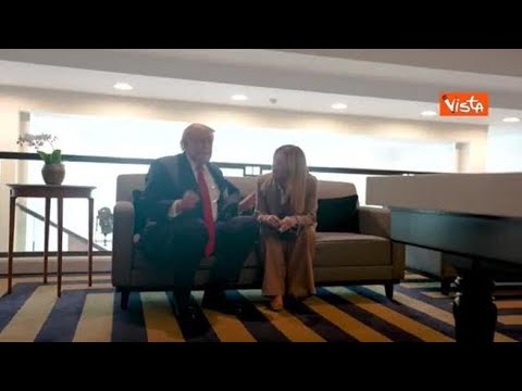 Meloni incontra Trump al G7 di Evian. Le immagini del bilaterale e la stretta di mano tra i due