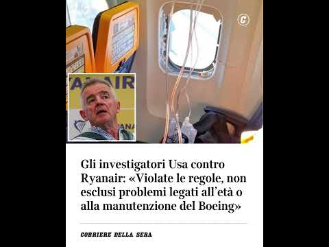 Gli investigatori Usa contro Ryanair: “Violate le regole, non esclusi problemi legati…