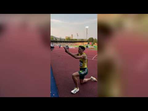 Francesco Pernici vince il titolo italiano negli 800 metri e chiede alla fidanzata Sara di sposarlo