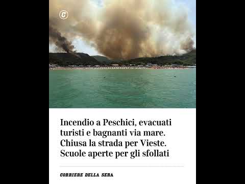 Incendio a Peschici, evacuati turisti e bagnanti via mare. Chiusa la strada per Vieste. Scuole…
