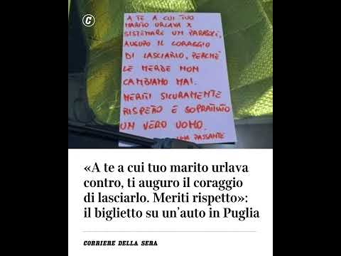 “A te a cui tuo marito urlava contro, ti auguro il coraggio di lasciarlo. Meriti rispetto”