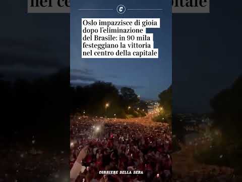 Oslo impazzisce per la vittoria della Norvegia: in 90mila festeggiano l’eliminazione del Brasile