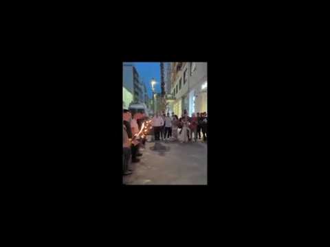 Il saluto romano alla commemorazione di Falvella a Salerno