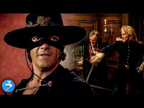 Antonio Banderas contro due spadaccini: li umilia entrambi | La Maschera di Zorro