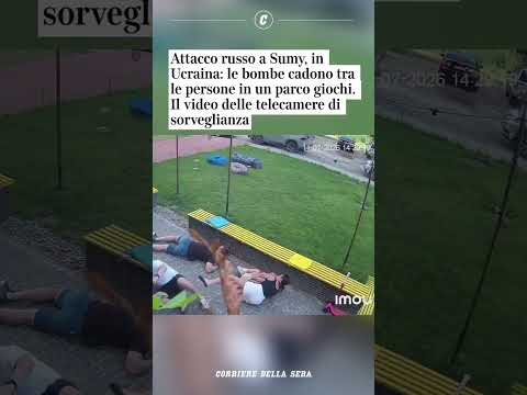 Attacco russo a Sumy, in Ucraina: le bombe cadono tra le persone in un parco giochi