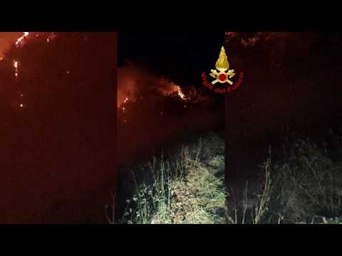 Fiamme nei boschi del Mugello, l’intervento dei Vigili del fuoco