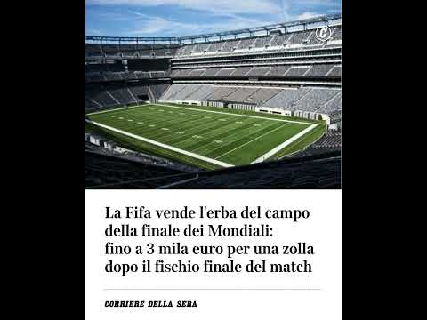 La FIFA vende l’erba del campo della finale dei Mondiali: fino a 3mila euro per una zolla
