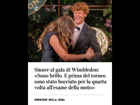 Sinner al gala di Wimbledon: “Sono brillo. E prima del torneo sono stato bocciato per la quarta…