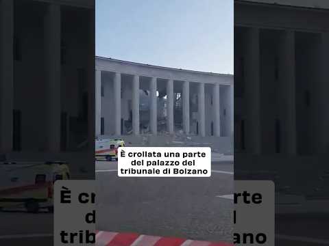 È crollata una parte del tribunale di Bolzano