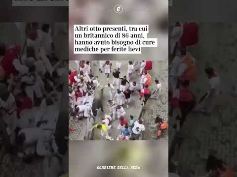 Due feriti nell’ultima corsa dei tori della festa di San Firmino, a Pamplona: le immagini