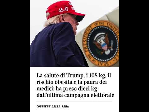 La salute di Trump, i 108 kg, il rischio obesità e la paura dei medici: ha preso 10 kg dall’ultima…