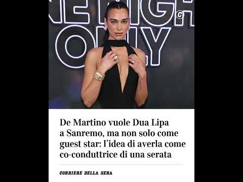 De Martino vuole Dua Lipa a Sanremo, ma non solo come guest star: l’idea di averla co-conduttrice