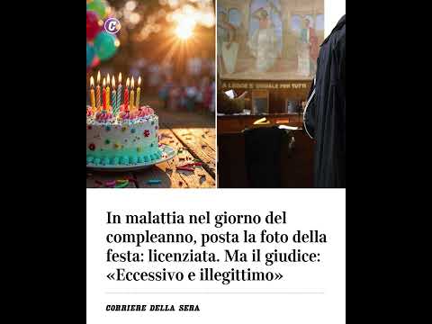 In malattia nel giorno del compleanno, posta la foto della festa: licenziata. Il giudice…