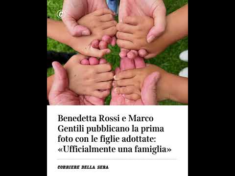 Benedetta Rossi e Marco Gentili pubblicano la prima foto con le figlie adottate